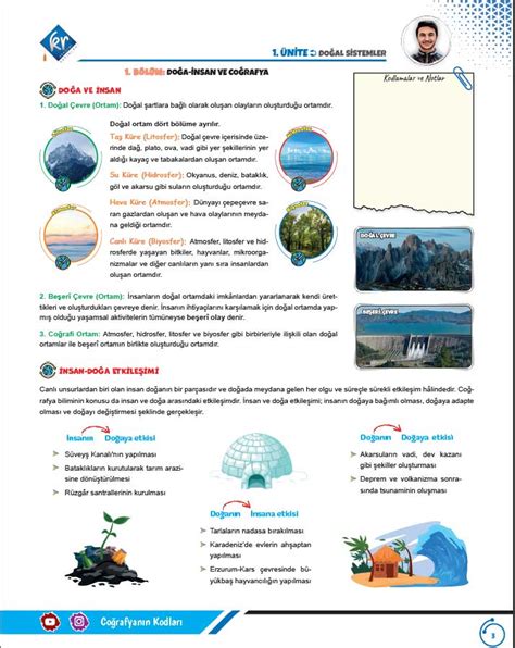 9 sınıf coğrafya doğal sistemler özet pdf